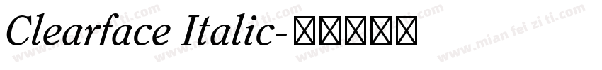 Clearface Italic字体转换